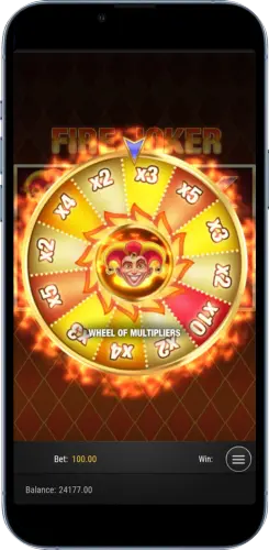 Fire Joker Multiplikator Rad im Echtgeldmodus